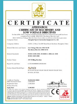 Certifikata CE e makinës mbushëse