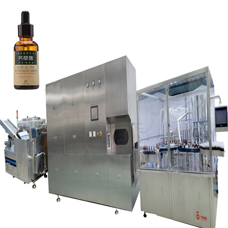 Mbushja automatike e makinës së lëngshme të vajit esencial për mbushjen e shisheve dhe makinerinë e mbulimit parafabrikon linjën e mbushjes me llak