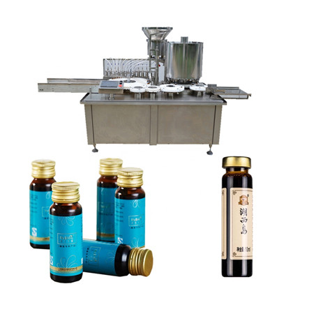 Linja automatike e prodhimit të parfumeve, makina mbushëse dhe shishe për mbushje me shishe qelqi me 4 koka mbushëse
